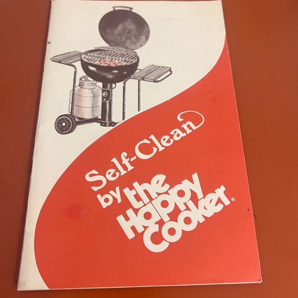 Vintage 1983 Happy Cooker Self-Clean Grill Manual and Cookbook UNR Home Products